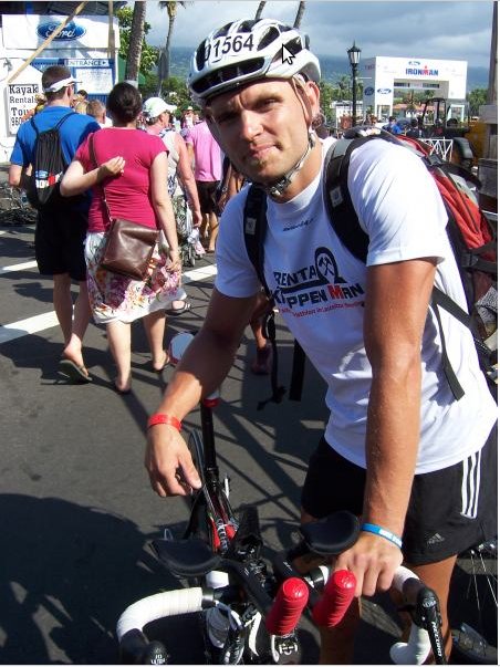 Torsten beim einchecken