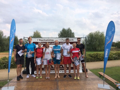 Siegerehrung Einzel mit Nico ganz oben ... oder eher so mitten drin